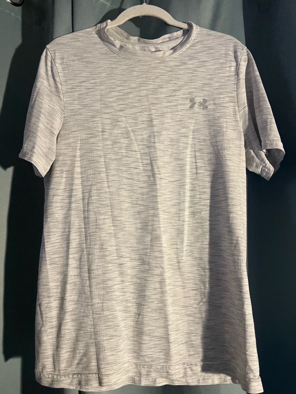 Under Armour Light Heather Gray Short-Sleeve Athletic Tee L